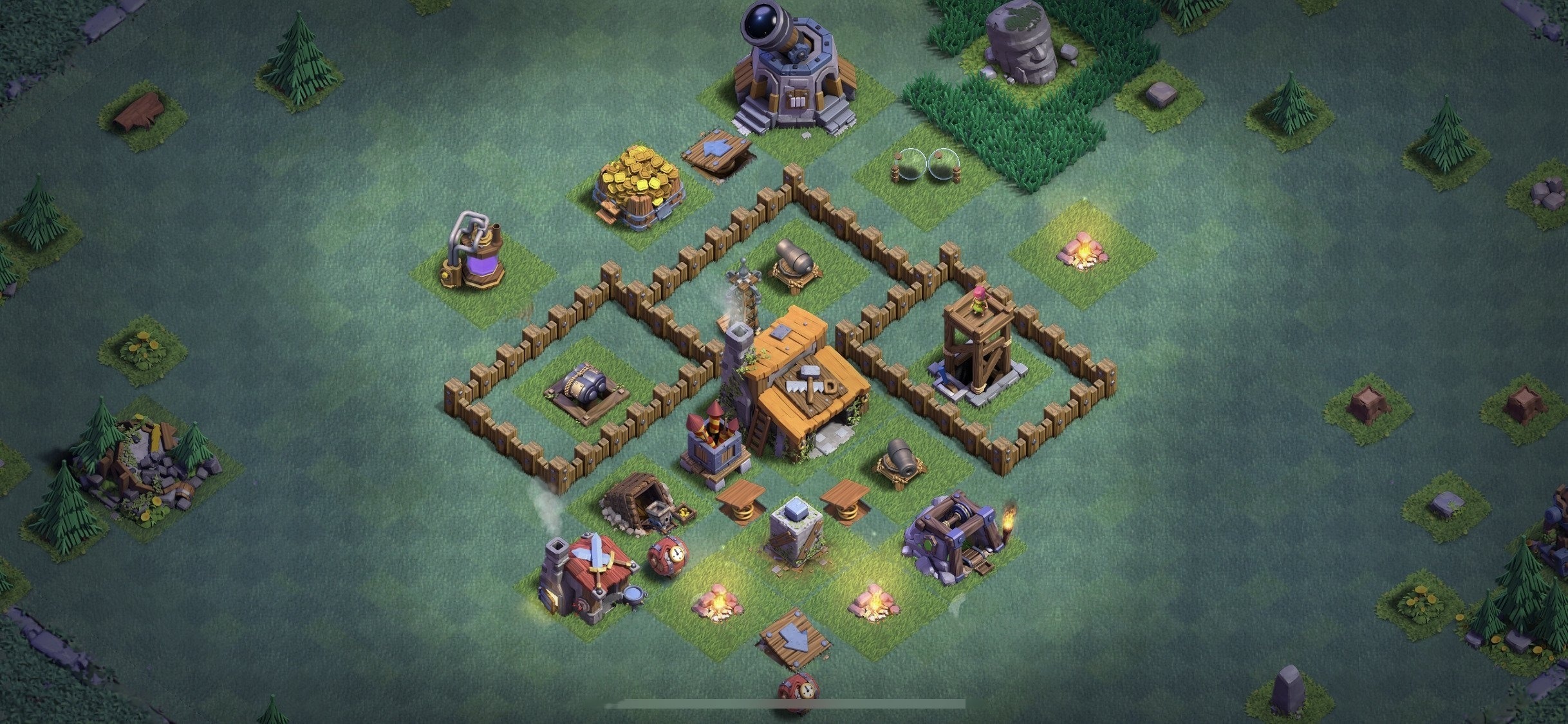 Builder Hall Level 3 Anti 2 Stars Base Clash of Clans 2025 BH3 (#2)
