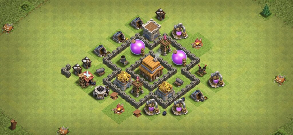 TH4 Defense Base - Top Town Hall 4 Defense Base with Link (#11) - Clash of Clans 2025​ TH4 Base