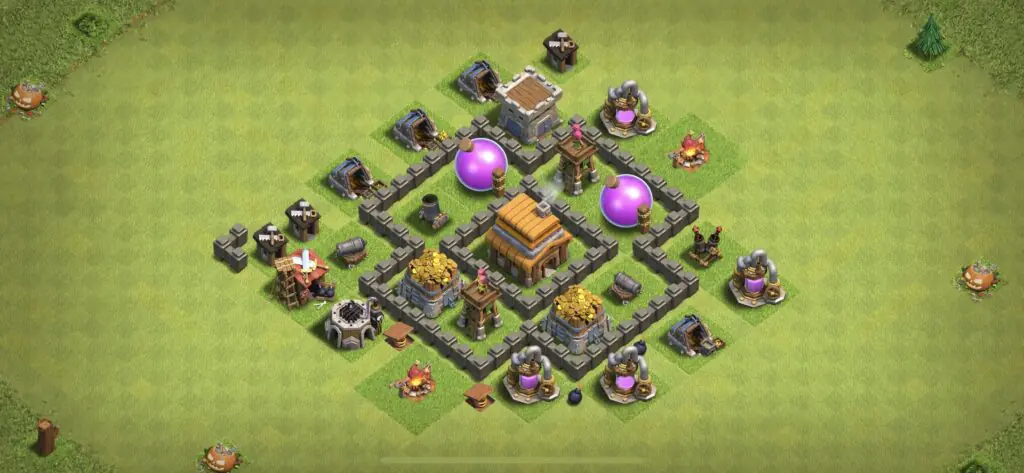 TH4 Defense Base - Top Town Hall 4 Defense Base with Link (#11) - Clash of Clans 2025​ TH4 Base