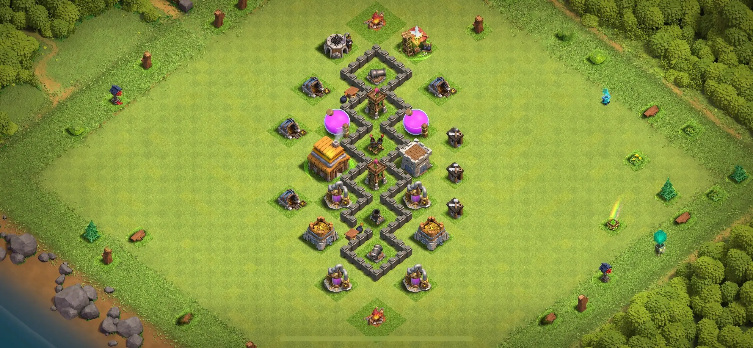TH4 Defense Base - Top Town Hall 4 Defense Base with Link (#13) - Clash of Clans 2025​ TH4 Base