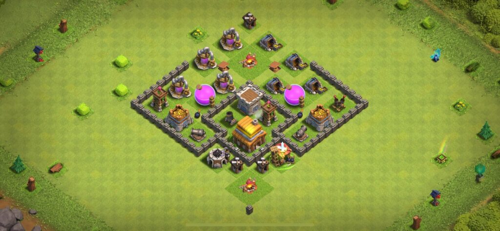 TH4 Defense Base - Top Town Hall 4 Defense Base with Link (#18) - Clash of Clans 2025​ TH4 Base