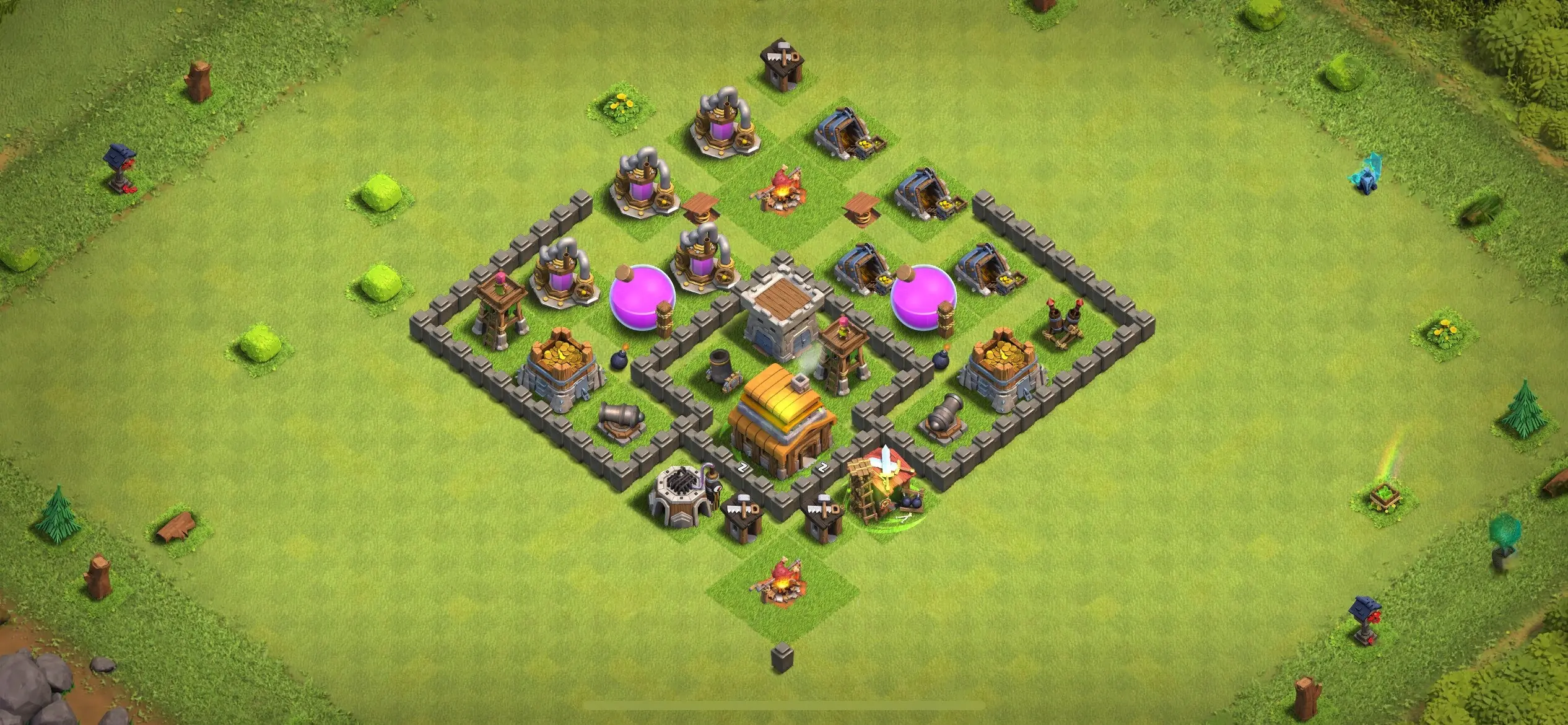 TH4 Defense Base - Top Town Hall 4 Defense Base with Link (#18) - Clash of Clans 2025​ TH4 Base