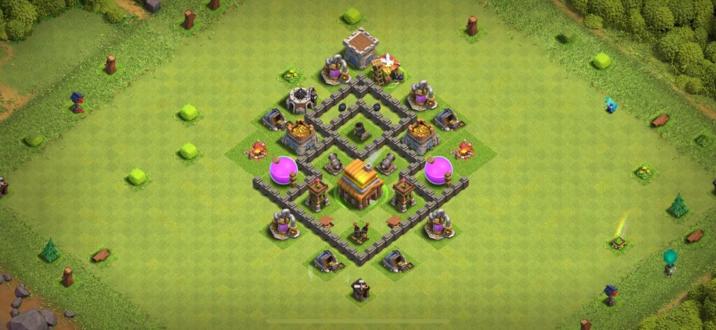 TH4 Defense Base - Top Town Hall 4 Defense Base with Link (#19) - Clash of Clans 2025​ TH4 Base