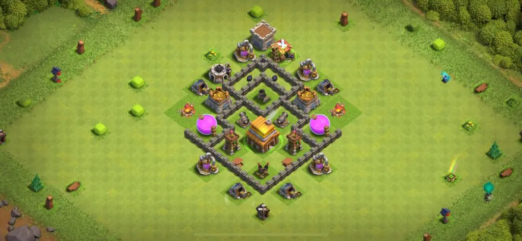 TH4 Defense Base - Top Town Hall 4 Defense Base with Link (#19) - Clash of Clans 2025​ TH4 Base