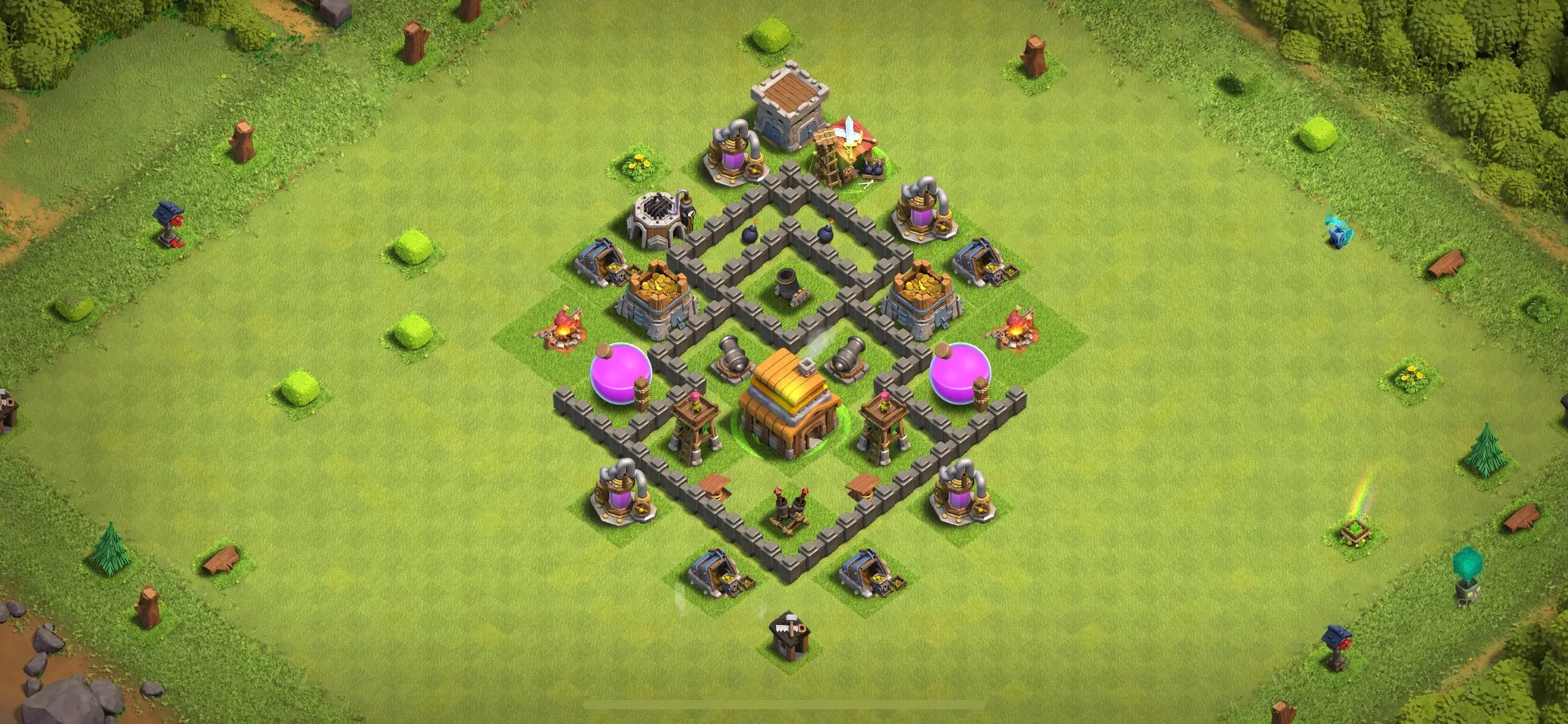 TH4 Defense Base - Top Town Hall 4 Defense Base with Link (#19) - Clash of Clans 2025​ TH4 Base