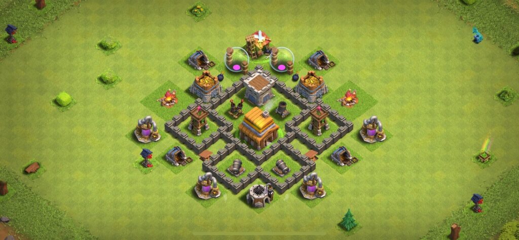 TH4 Defense Base - Top Town Hall 4 Defense Base with Link (#22) - Clash of Clans 2025​ TH4 Base