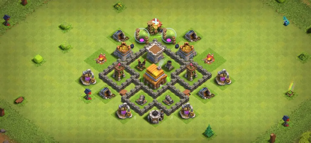 TH4 Defense Base - Top Town Hall 4 Defense Base with Link (#22) - Clash of Clans 2025​ TH4 Base