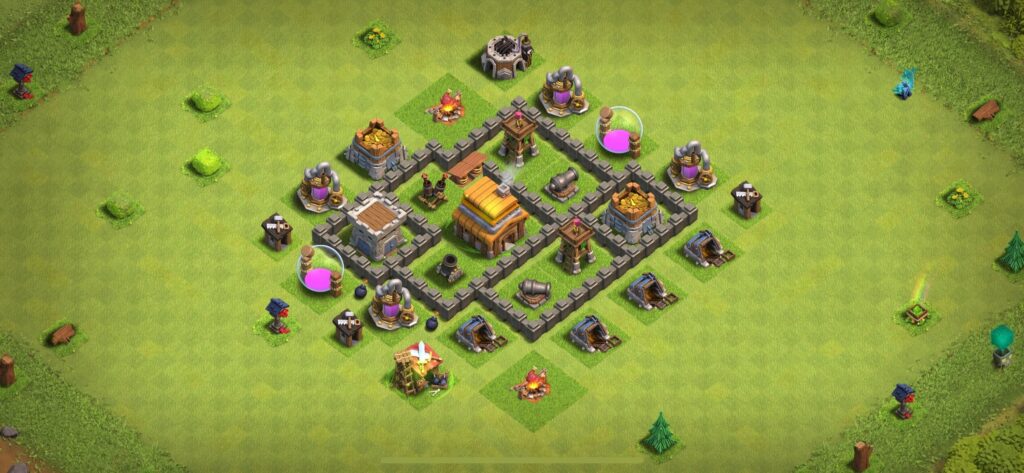 TH4 Defense Base - Top Town Hall 4 Defense Base with Link (#23) - Clash of Clans 2025​ TH4 Base