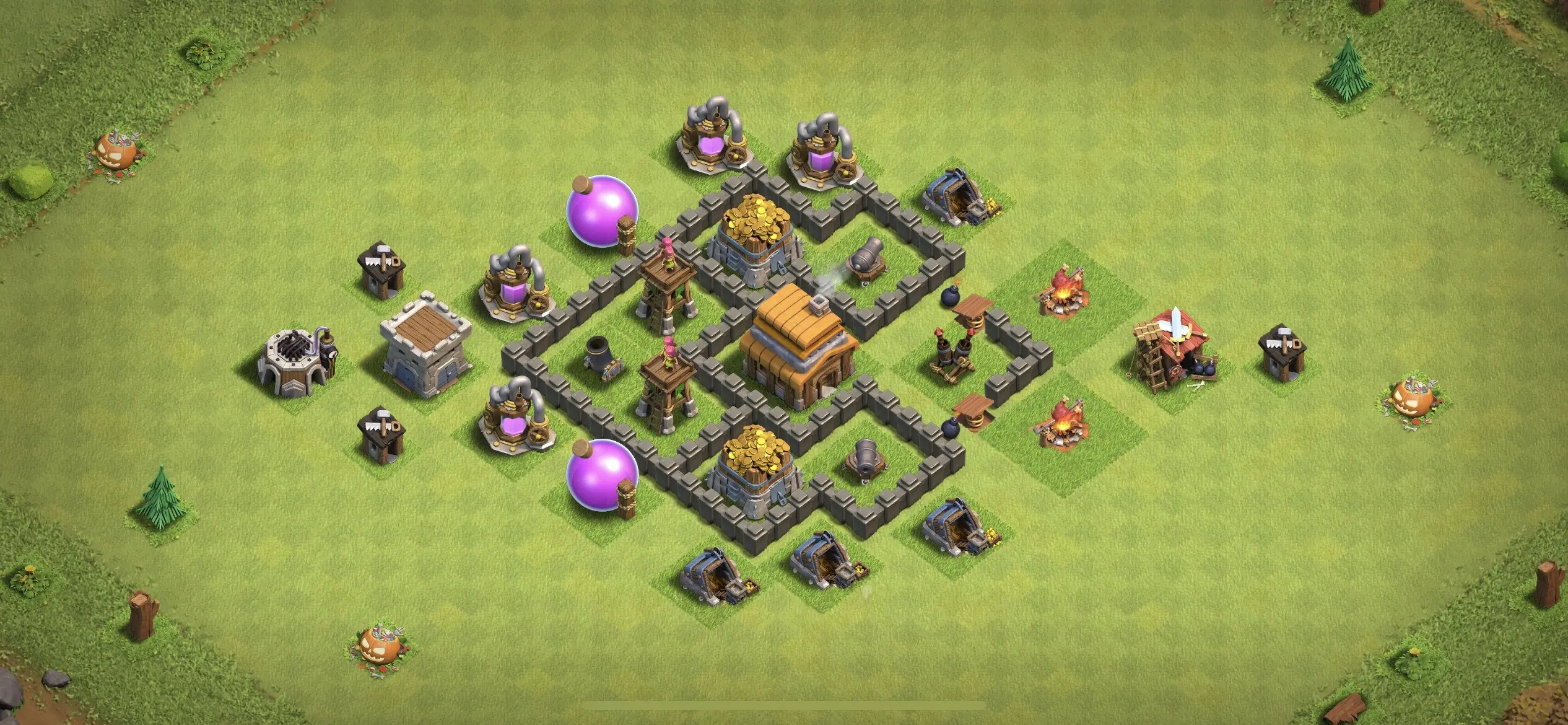 TH4 Defense Base - Top Town Hall 4 Defense Base with Link (#5) - Clash of Clans 2025​ TH4 Base