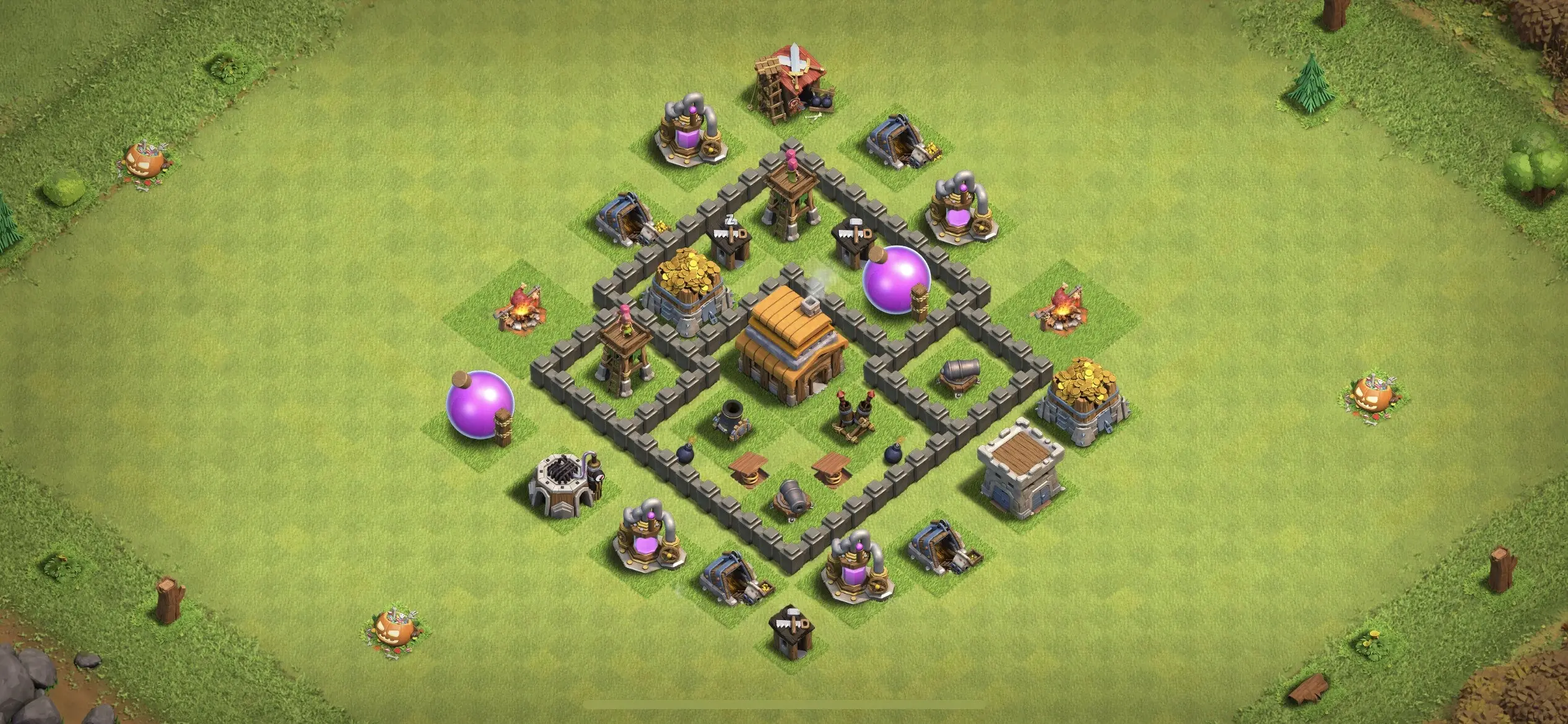 TH4 Defense Base - Top Town Hall 4 Defense Base with Link (#8) - Clash of Clans 2025​ TH4 Base