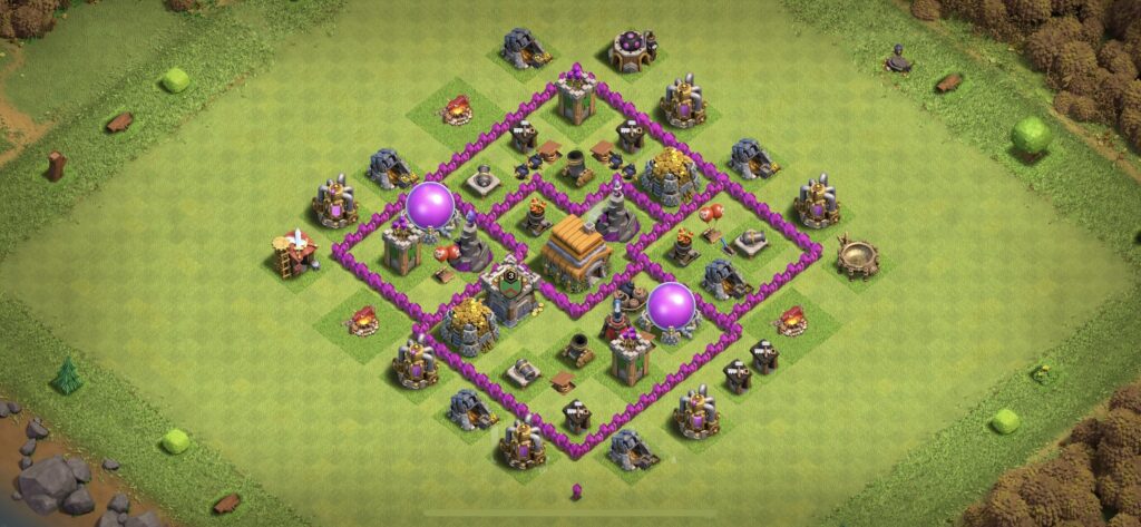 TH6 Defense Base - Top Town Hall 6 Defense Base with Link (#1) - Clash of Clans 2025​ TH6 Base