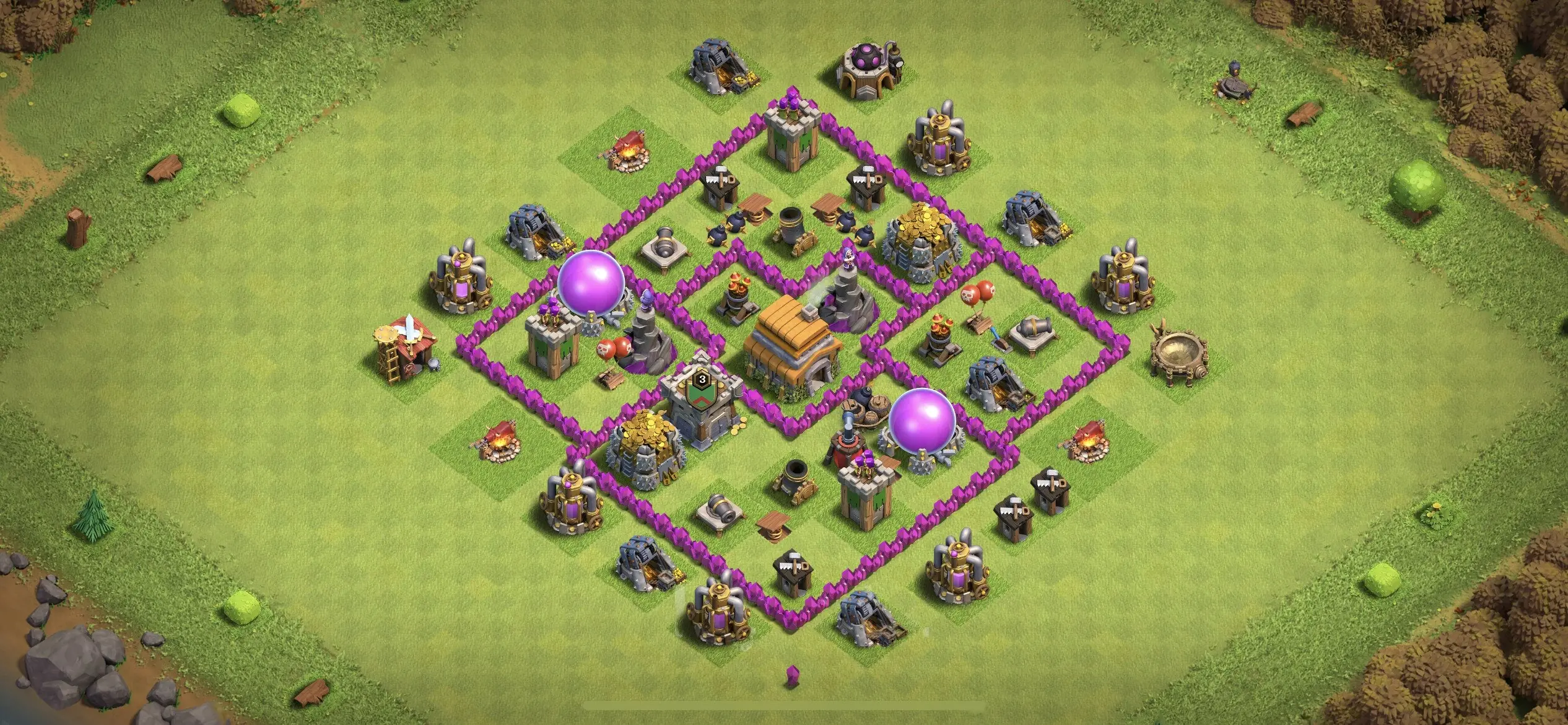 TH6 Defense Base - Top Town Hall 6 Defense Base with Link (#1) - Clash of Clans 2025​ TH6 Base