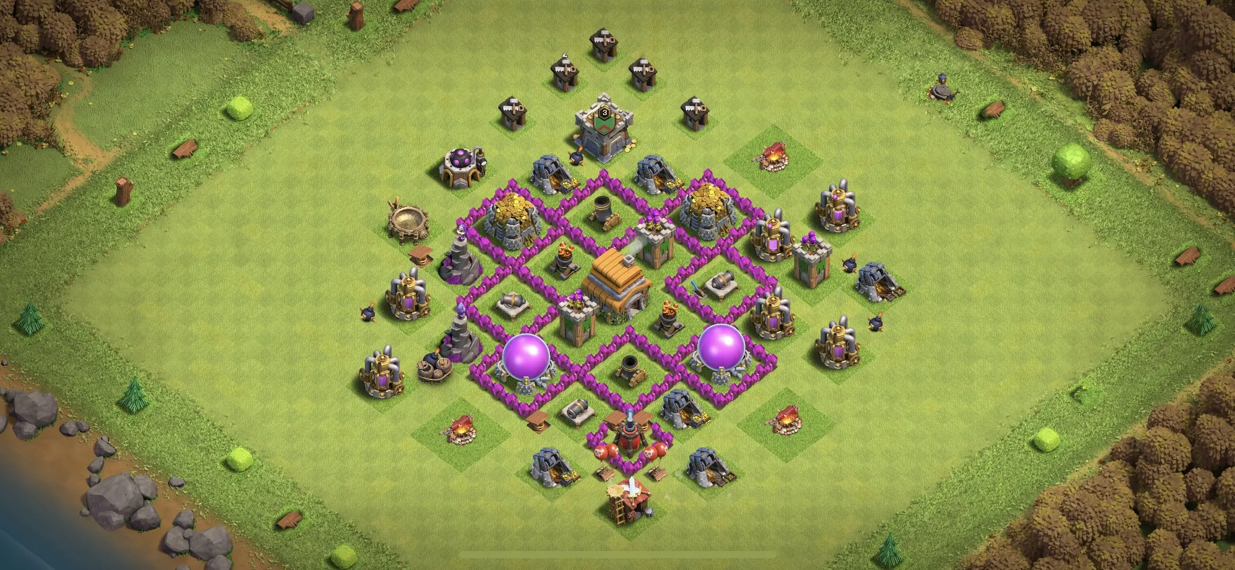 TH6 Defense Base - Top Town Hall 6 Defense Base with Link (#2) - Clash of Clans 2025​ TH6 Base