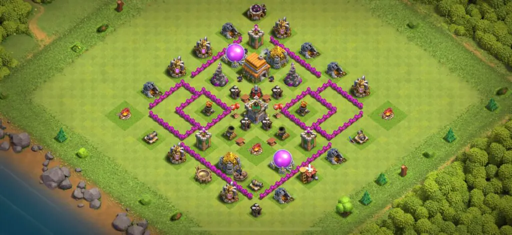 TH6 Defense Base - Top Town Hall 6 Defense Base with Link (#22) - Clash of Clans 2025​ TH6 Base