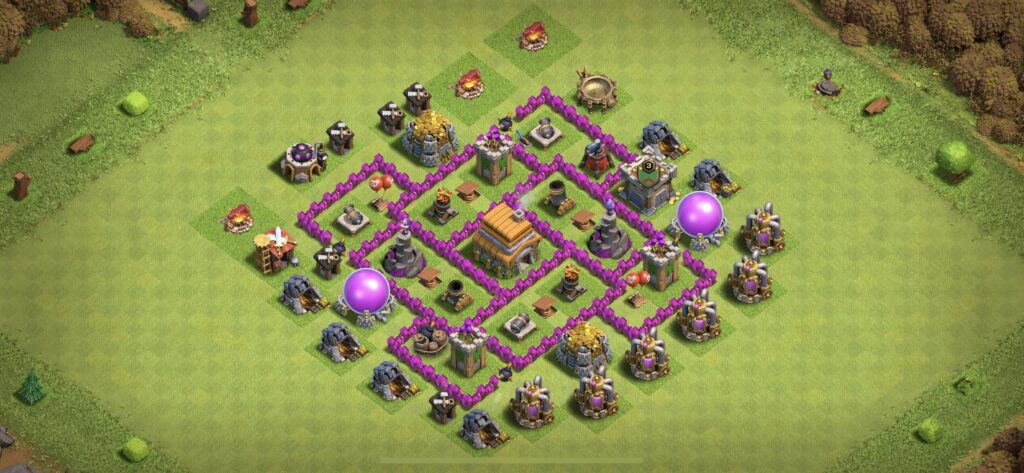 TH6 Defense Base - Top Town Hall 6 Defense Base with Link (#6) - Clash of Clans 2025​ TH6 Base