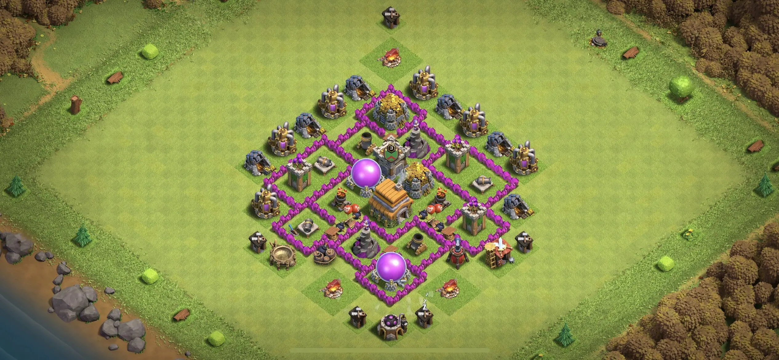 TH6 Defense Base - Top Town Hall 6 Defense Base with Link (#8) - Clash of Clans 2025​ TH6 Base