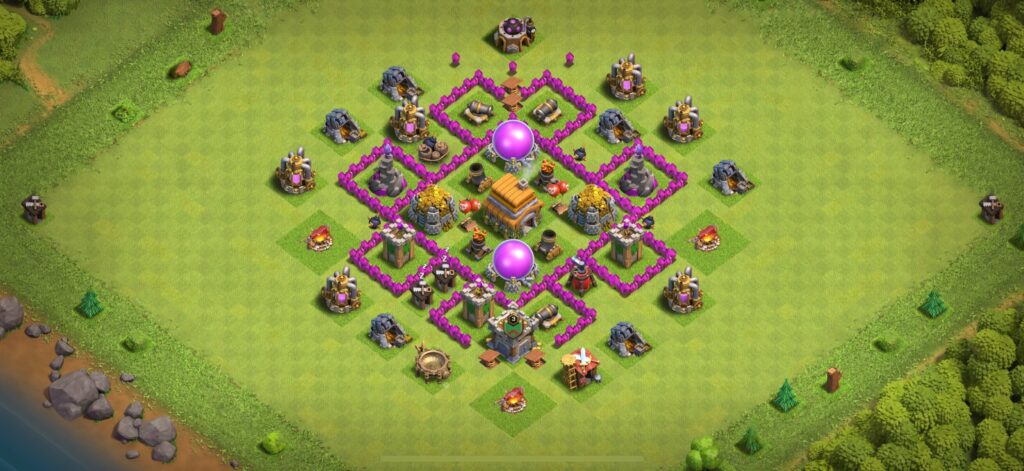 TH6 Defense Base - Top Town Hall 6 Defense Base with Link (#9) - Clash of Clans 2025​ TH6 Base