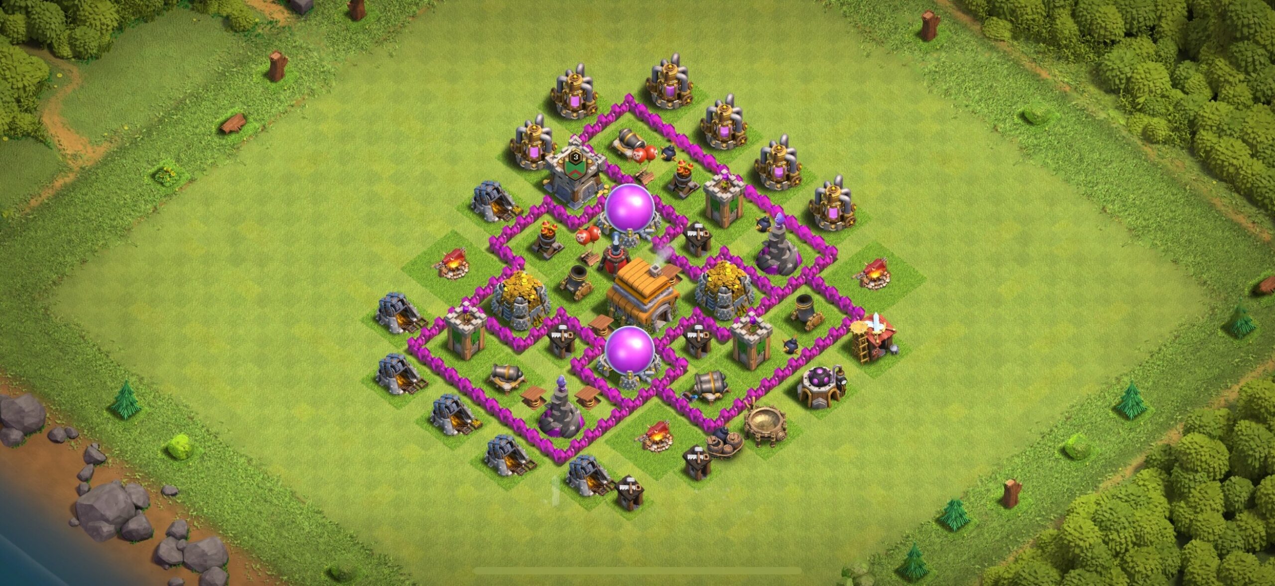 TH6 Farming Base - Top Town Hall 6 Farming Base with Link (#12) - Clash of Clans 2025​ TH6 Base