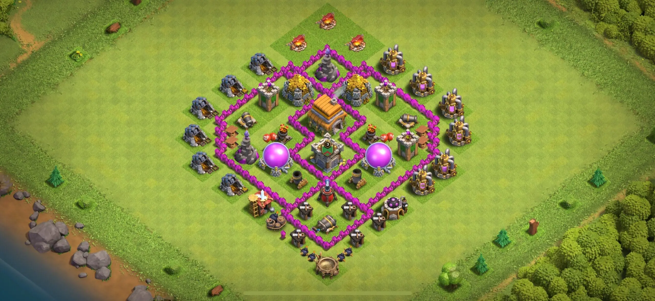 TH6 Farming Base - Top Town Hall 6 Farming Base with Link (#14) - Clash of Clans 2025​ TH6 Base