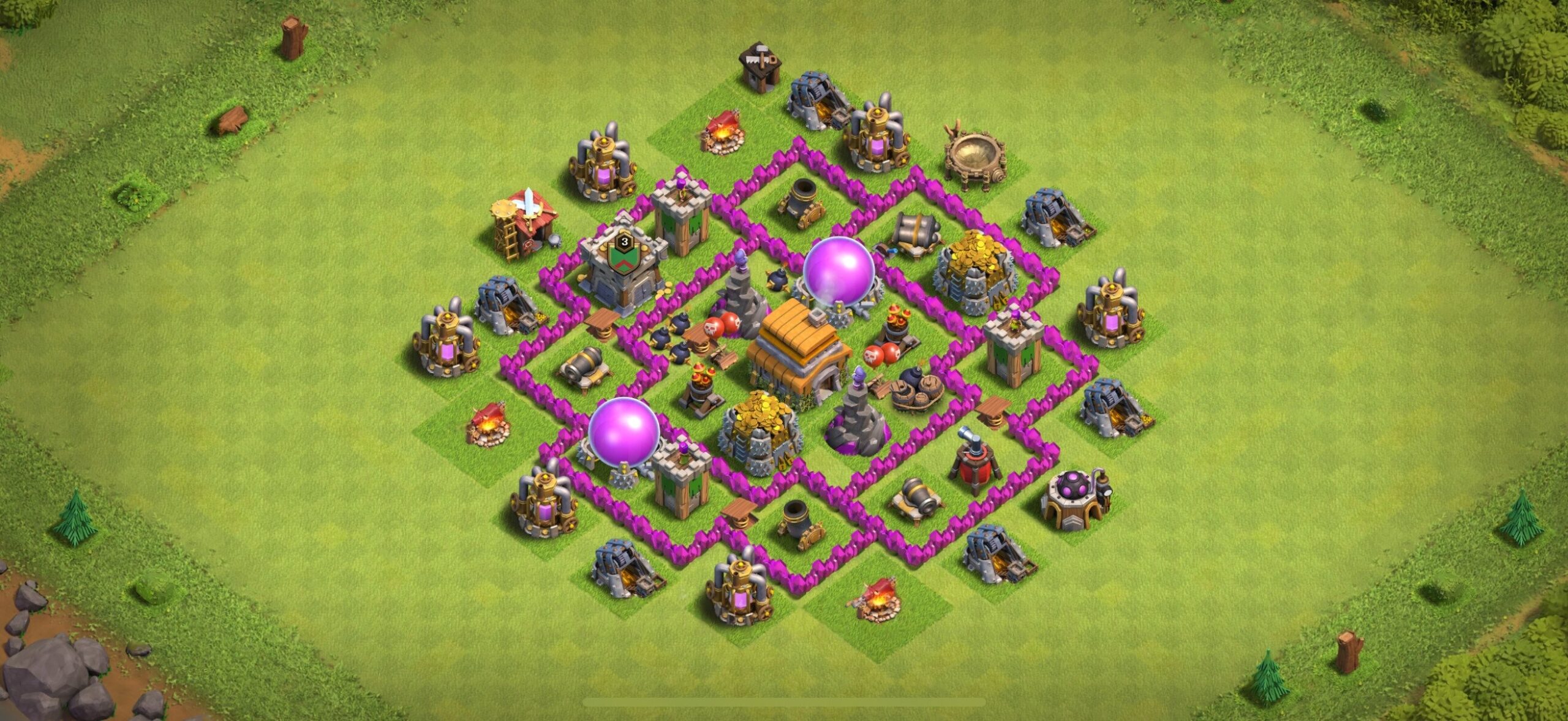TH6 Farming Base - Top Town Hall 6 Farming Base with Link (#3) - Clash of Clans 2025​ TH6 Base