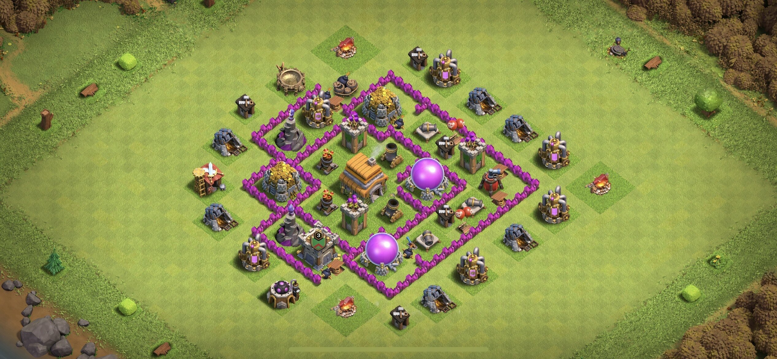 TH6 Farming Base - Top Town Hall 6 Farming Base with Link (#4) - Clash of Clans 2025​ TH6 Base