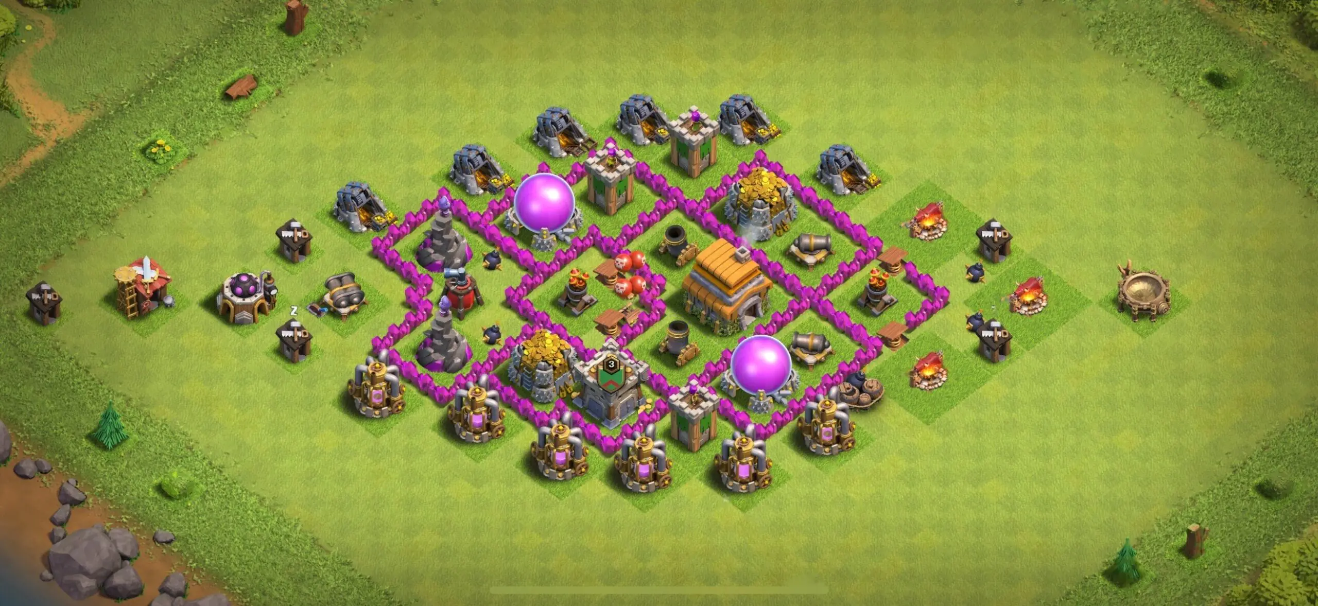 TH6 Farming Base - Top Town Hall 6 Farming Base with Link (#5) - Clash of Clans 2025​ TH6 Base