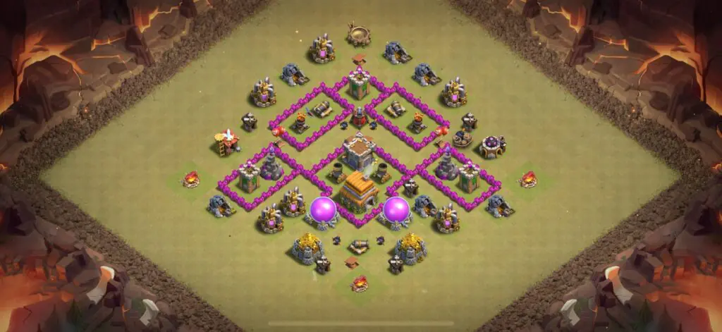 TH6 War Base - Top Town Hall 6 War Base with Link (#10) - Clash of Clans 2025​ TH6 Base