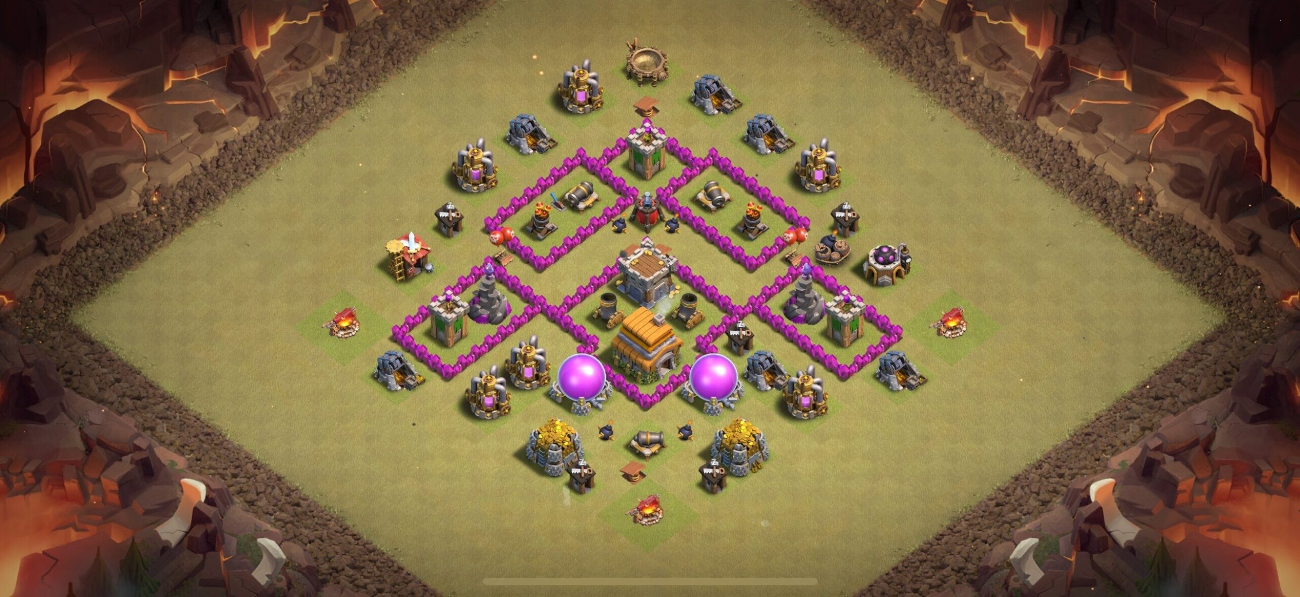 TH6 War Base - Top Town Hall 6 War Base with Link (#10) - Clash of Clans 2025​ TH6 Base