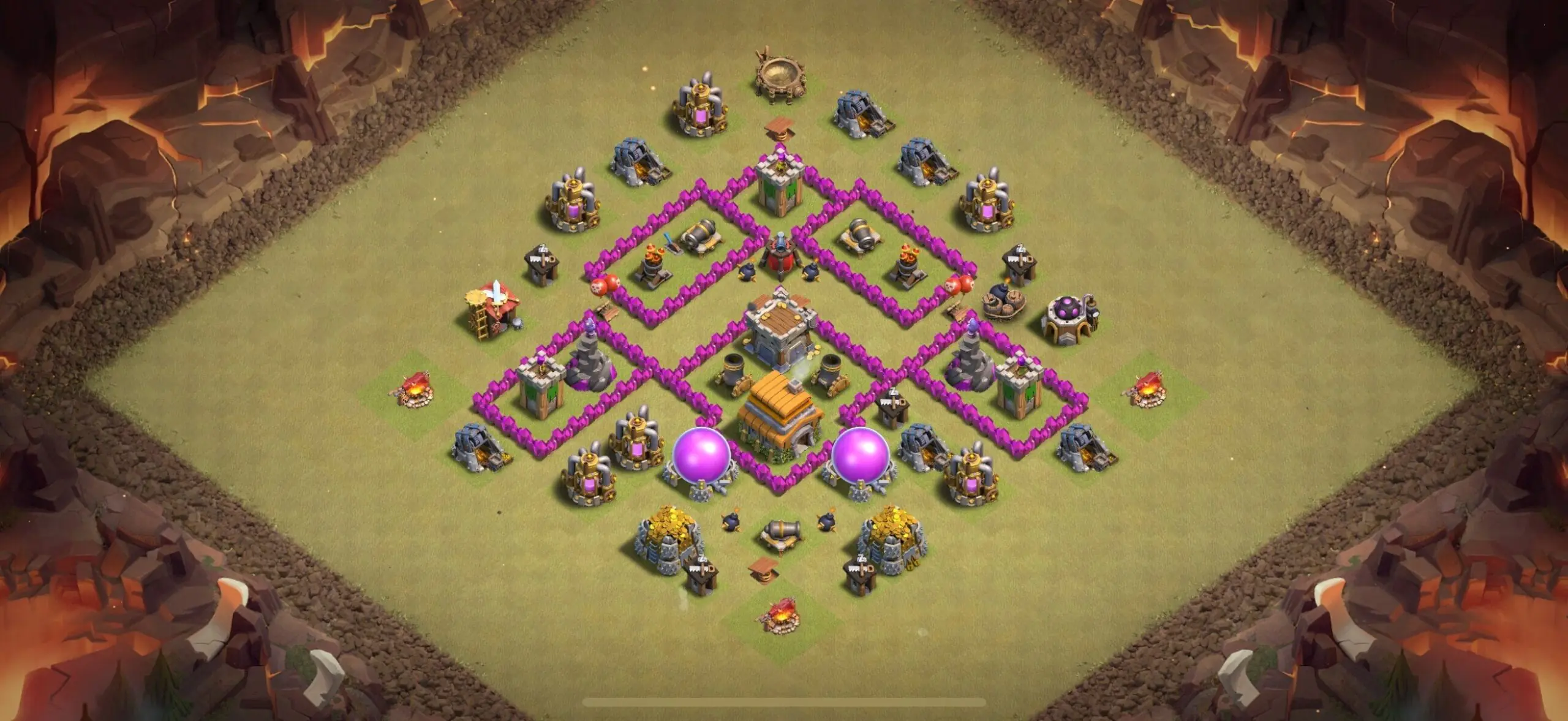 TH6 War Base - Top Town Hall 6 War Base with Link (#10) - Clash of Clans 2025​ TH6 Base