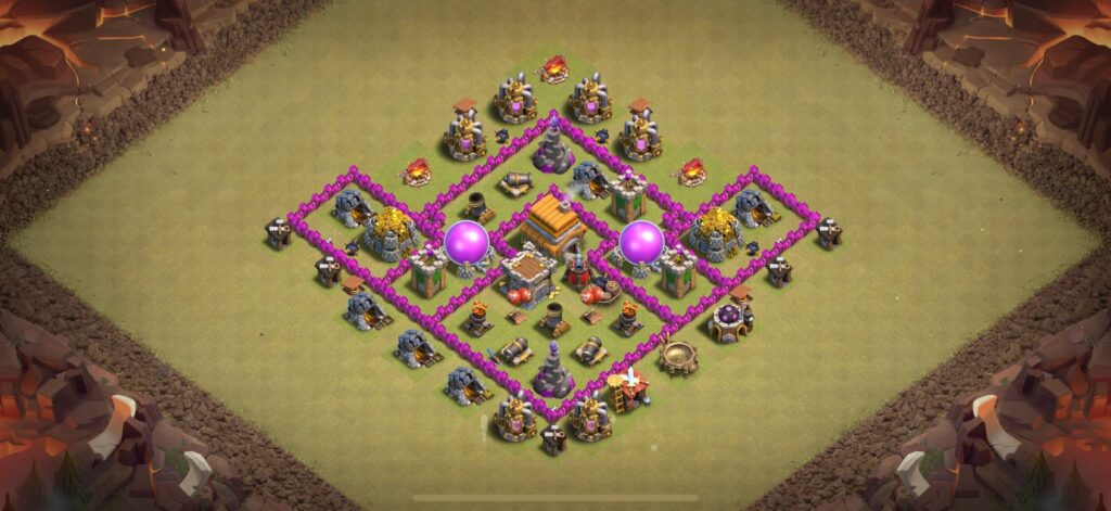 TH6 War Base - Top Town Hall 6 War Base with Link (#14) - Clash of Clans 2025​ TH6 Base
