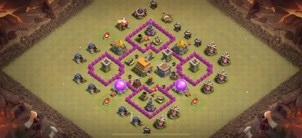 TH6 War Base - Top Town Hall 6 War Base with Link (#16) - Clash of Clans 2025​ TH6 Base