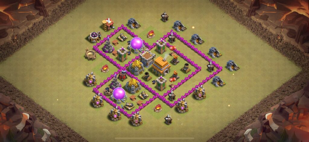 TH6 War Base - Top Town Hall 6 War Base with Link (#17) - Clash of Clans 2025​ TH6 Base