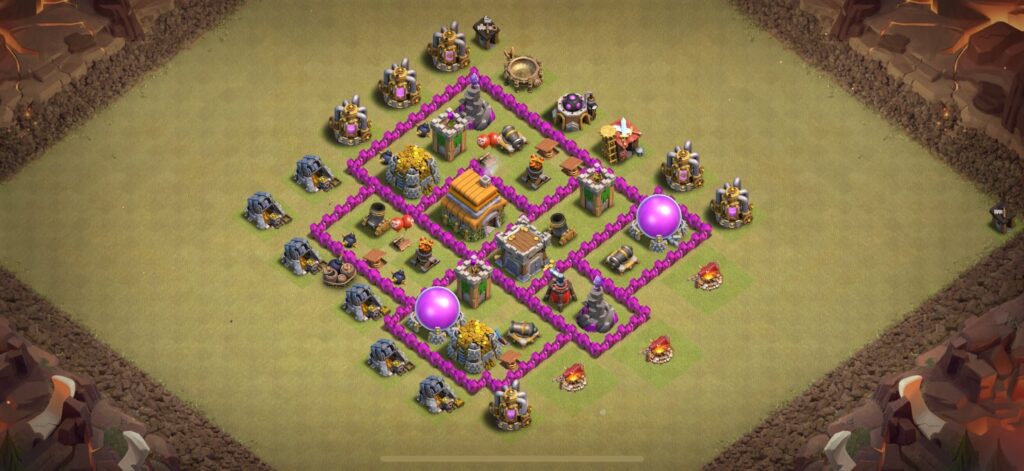 TH6 War Base - Top Town Hall 6 War Base with Link (#18) - Clash of Clans 2025​ TH6 Base