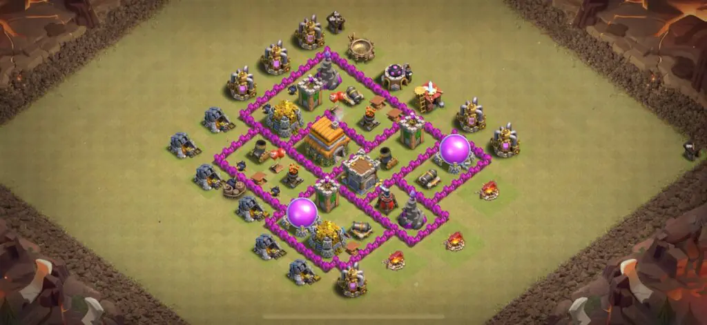 TH6 War Base - Top Town Hall 6 War Base with Link (#18) - Clash of Clans 2025​ TH6 Base