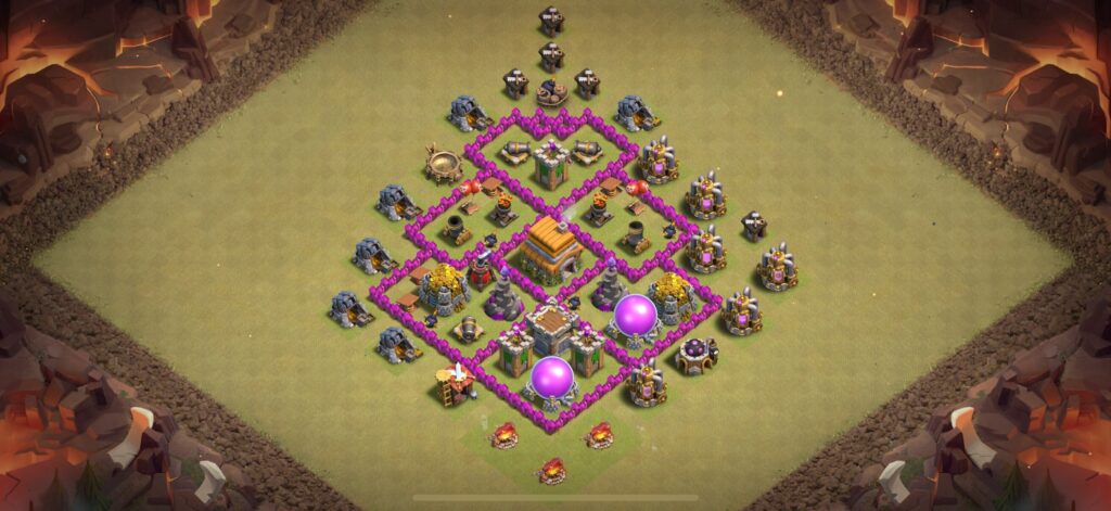 TH6 War Base - Top Town Hall 6 War Base with Link (#19) - Clash of Clans 2025​ TH6 Base