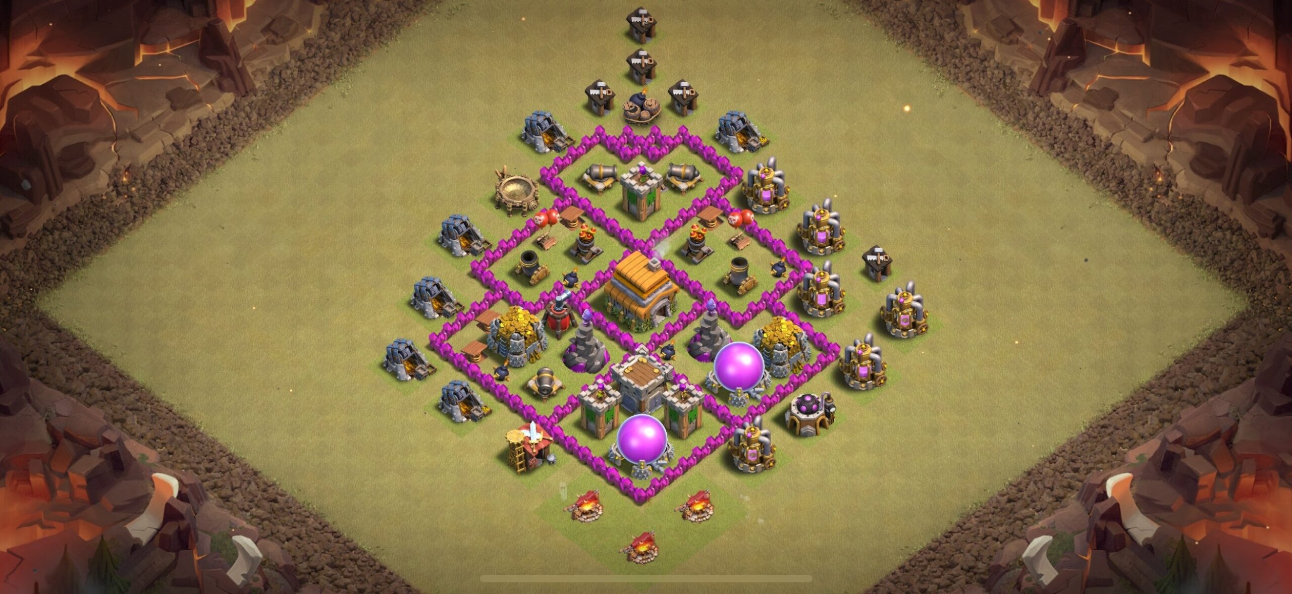 TH6 War Base - Top Town Hall 6 War Base with Link (#19) - Clash of Clans 2025​ TH6 Base