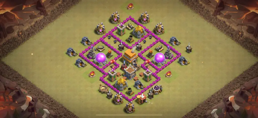 TH6 War Base - Top Town Hall 6 War Base with Link (#20) - Clash of Clans 2025​ TH6 Base