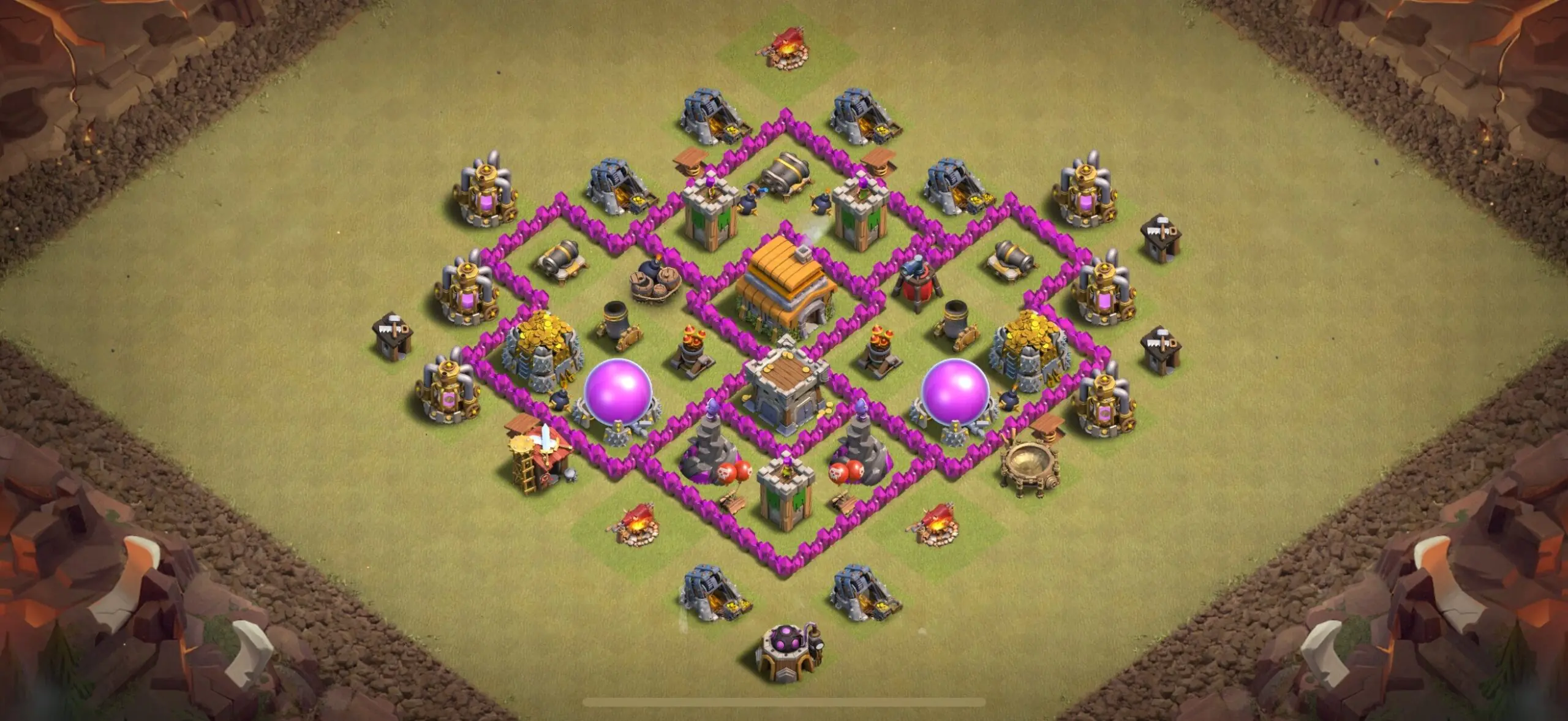 TH6 War Base - Top Town Hall 6 War Base with Link (#21) - Clash of Clans 2025​ TH6 Base
