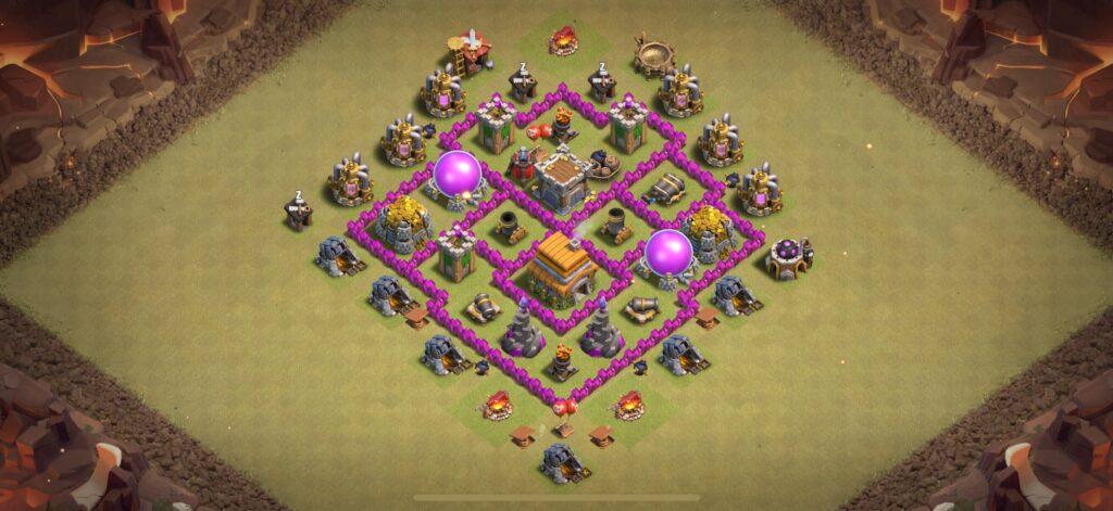 TH6 War Base - Top Town Hall 6 War Base with Link (#23) - Clash of Clans 2025​ TH6 Base