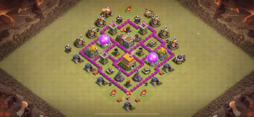TH6 War Base - Top Town Hall 6 War Base with Link (#23) - Clash of Clans 2025​ TH6 Base