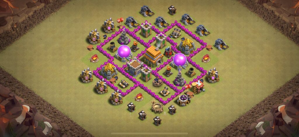 TH6 War Base - Top Town Hall 6 War Base with Link (#24) - Clash of Clans 2025​ TH6 Base