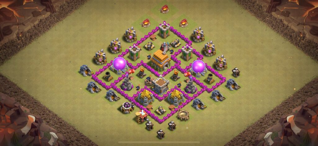 TH6 War Base - Top Town Hall 6 War Base with Link (#26) - Clash of Clans 2025​ TH6 Base