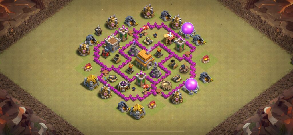 TH6 War Base - Top Town Hall 6 War Base with Link (#4) - Clash of Clans 2025​ TH6 Base