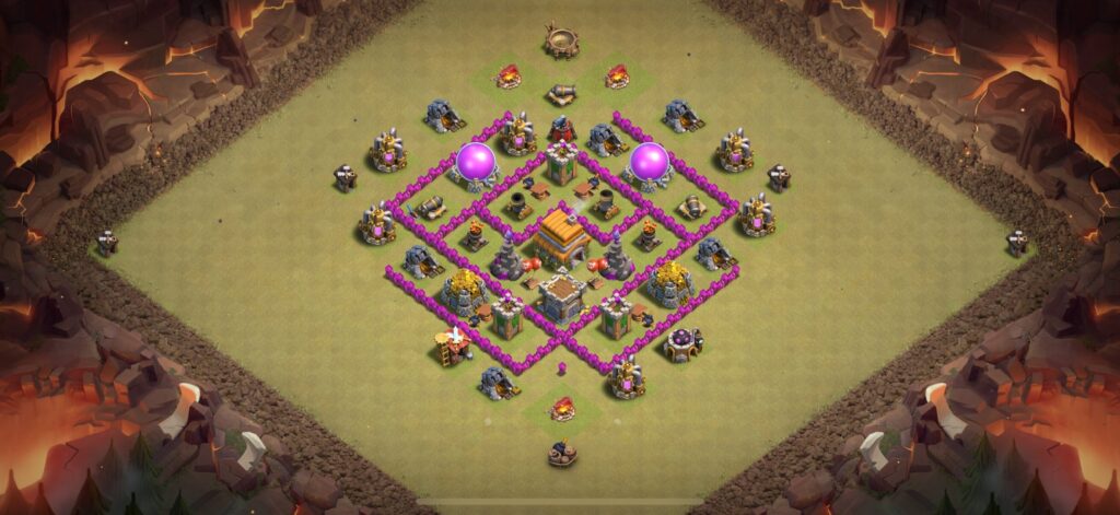 TH6 War Base - Top Town Hall 6 War Base with Link (#7) - Clash of Clans 2025​ TH6 Base