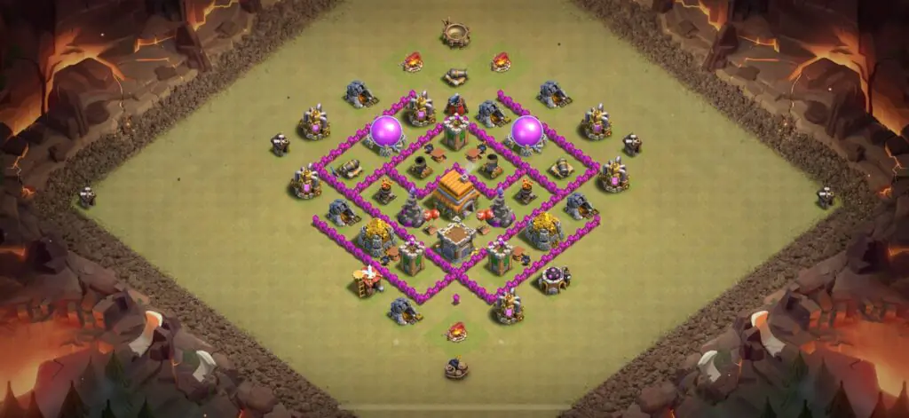 TH6 War Base - Top Town Hall 6 War Base with Link (#7) - Clash of Clans 2025​ TH6 Base