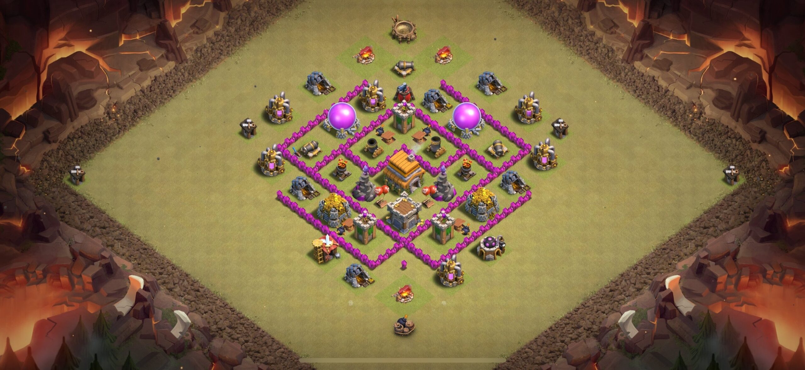 TH6 War Base - Top Town Hall 6 War Base with Link (#7) - Clash of Clans 2025​ TH6 Base