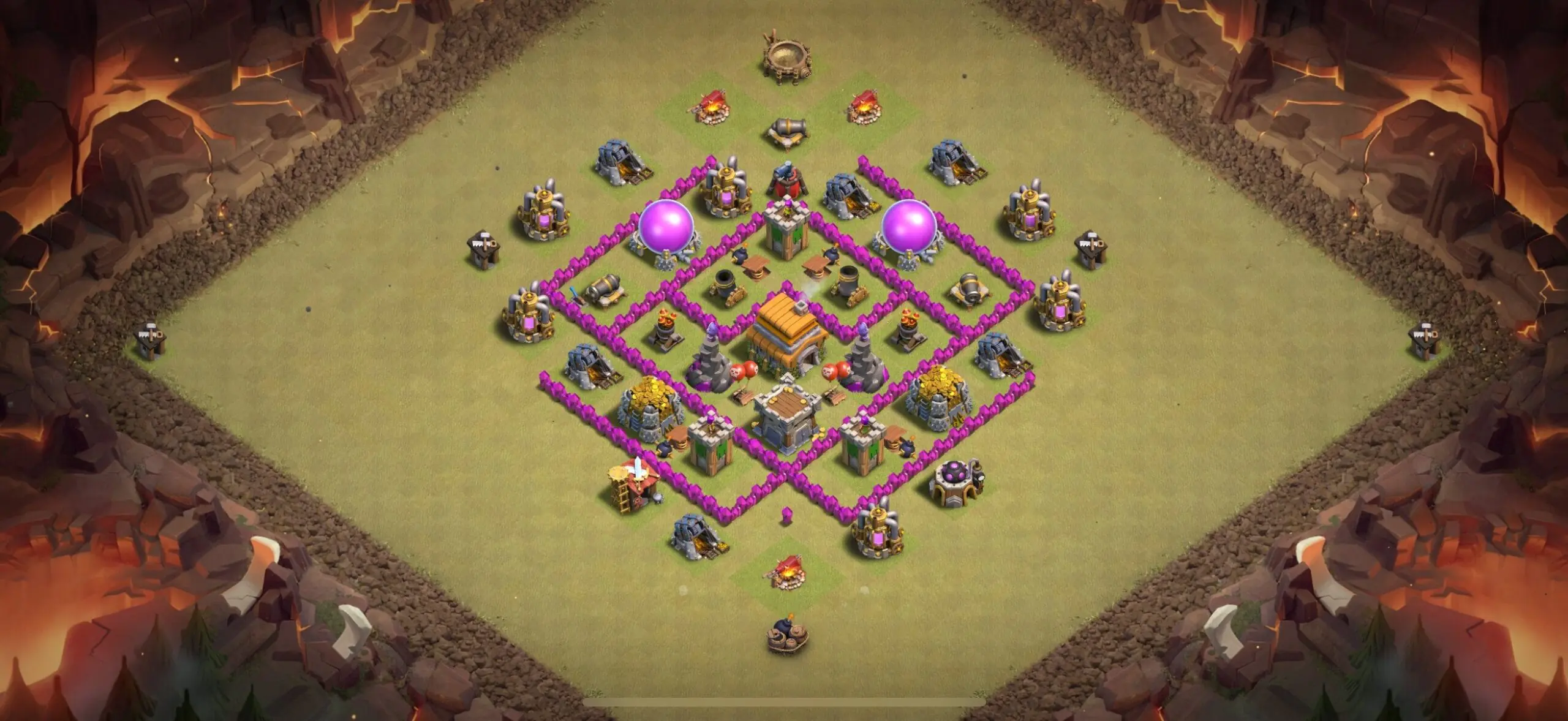 TH6 War Base - Top Town Hall 6 War Base with Link (#7) - Clash of Clans 2025​ TH6 Base