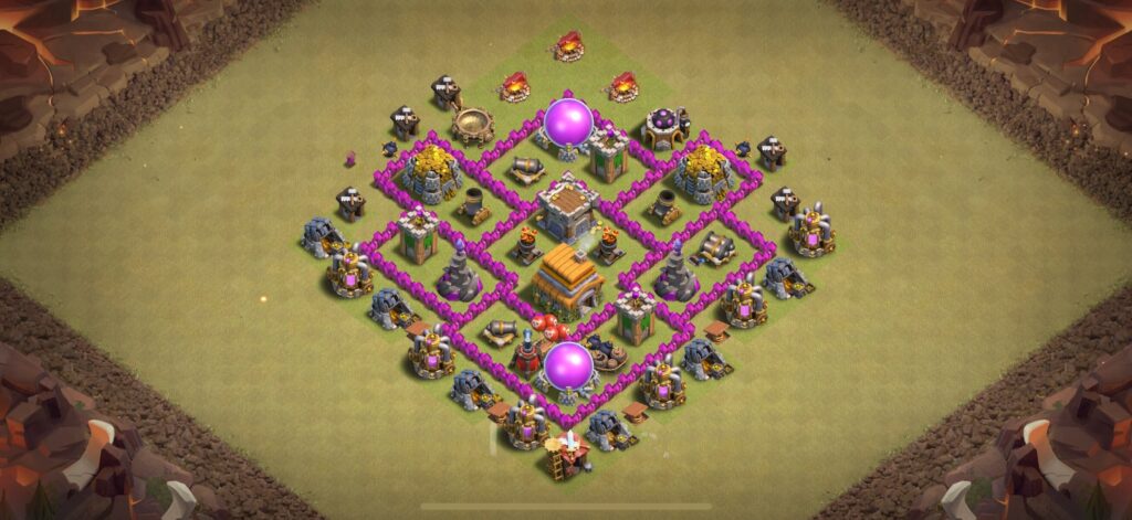 TH6 War Base - Top Town Hall 6 War Base with Link (#8) - Clash of Clans 2025​ TH6 Base
