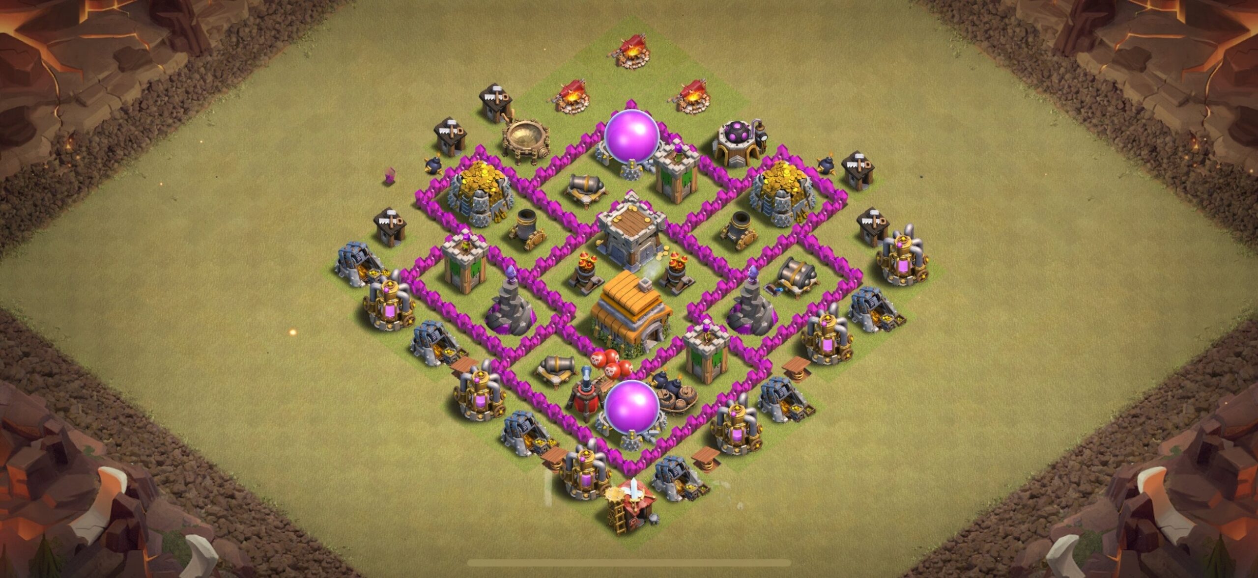 TH6 War Base - Top Town Hall 6 War Base with Link (#8) - Clash of Clans 2025​ TH6 Base
