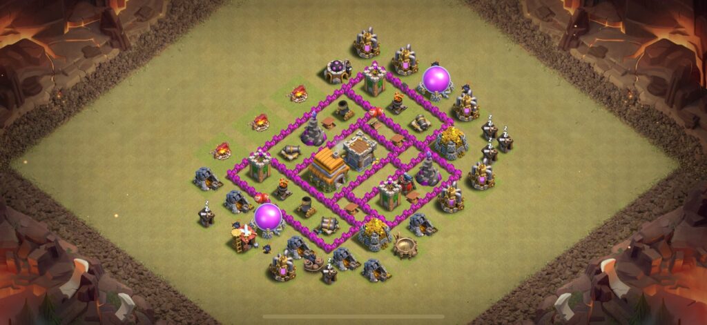 TH6 War Base - Top Town Hall 6 War Base with Link (#9) - Clash of Clans 2025​ TH6 Base
